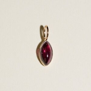 NWT • thanksdad marquise garnet cabochon • 14k